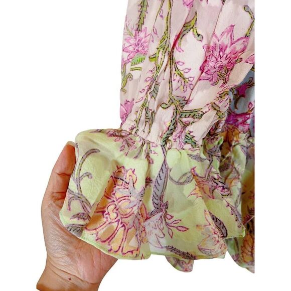 HEMANT & NANDITA floral mini dress Small - Picture 9 of 10